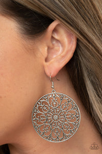 Make A MANDALA Out Of You - Silver Earrings - Paparazzi Accessories