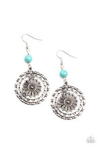 Flowering Frontiers Blue Earrings Paparazzi Accessories Sassysblingandthings