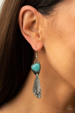 Going-Green Goddess - Blue Earrings - Paparazzi Accessories