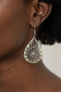 Icy Mosaic - Green Earrings - Paparazzi Accessories