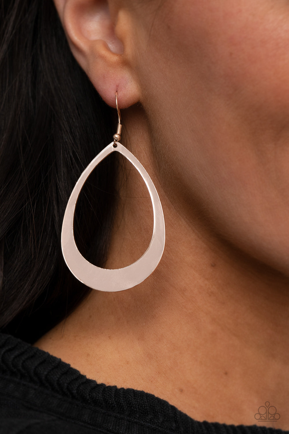 Fierce Fundamentals - Rose Gold Earrings - Paparazzi Accessories
