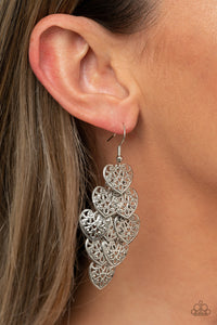 Shimmery Soulmates - Silver Earrings - Paparazzi Accessories