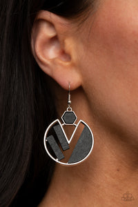 Petrified Posh - Black Earrings - Paparazzi Accessories
