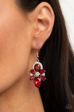 Stunning Starlet - Red Earrings - Paparazzi Accessories