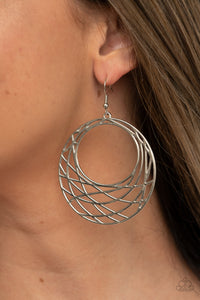 Urban Lineup - Silver Earrings - Paparazzi Accessories