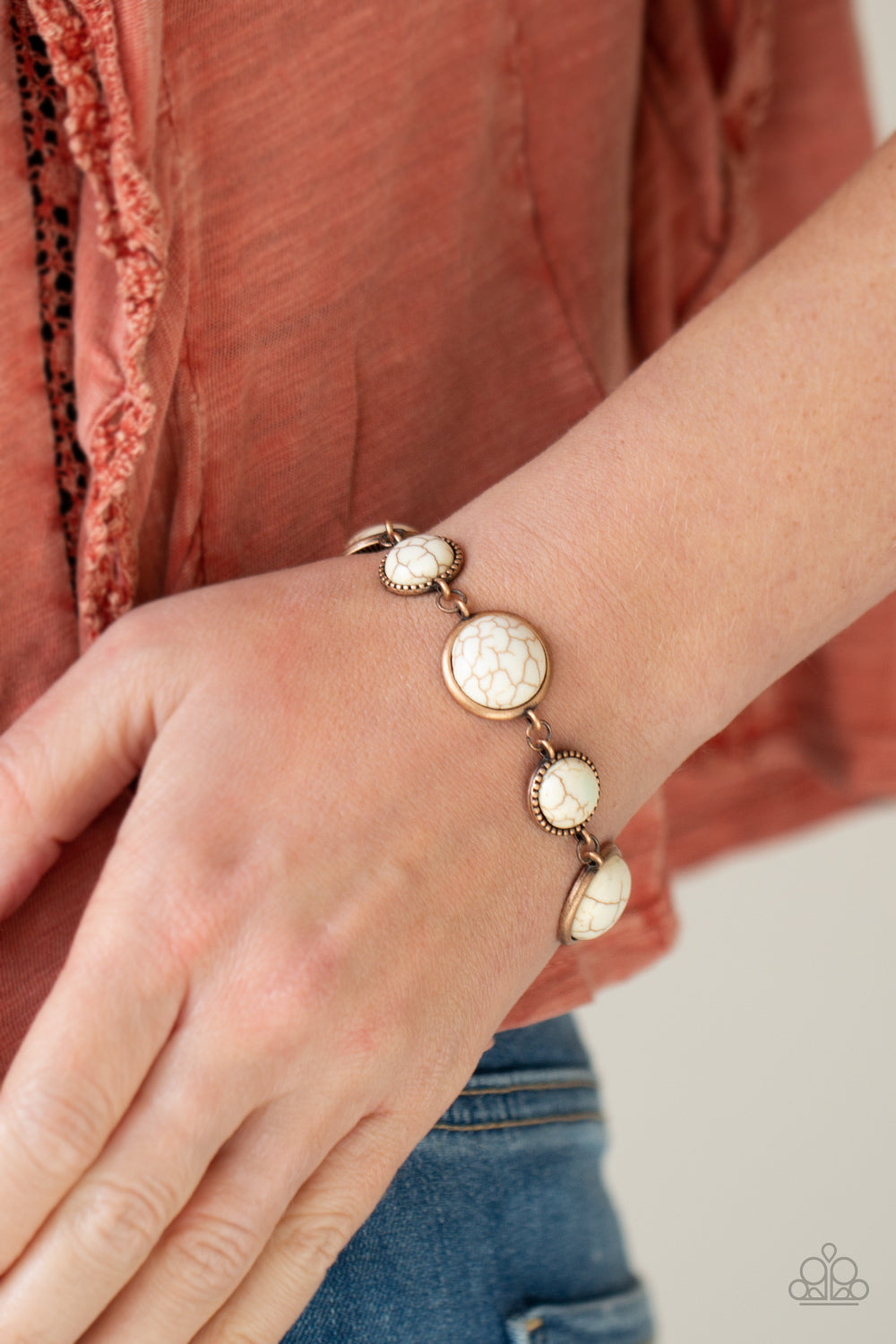 Turn Up The Terra - Copper Bracelet - Paparazzi Accessories
