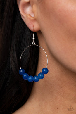 Let It Slide - Blue Earrings - Paparazzi Accessories