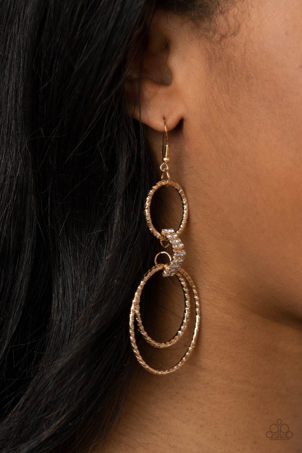 Getting Hitched - Gold Earrings - Paparazzi Accessories