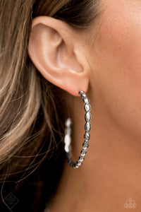 Hoop Hype - Silver Earrings - Paparazzi Accessories