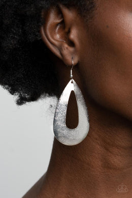 Hand It OVAL! - Silver Earrings - Paparazzi Accessories