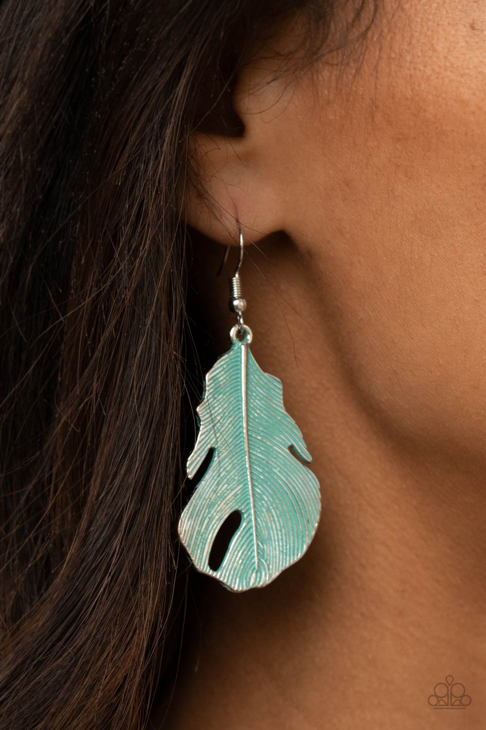Heads QUILL Roll - Blue Earrings - Paparazzi Accessories