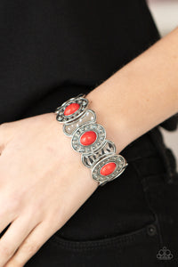 Desert Relic - Red Bracelet - Paparazzi Accessories