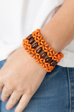 Bali Beach Retreat - Orange Bracelet - Paparazzi Accessories