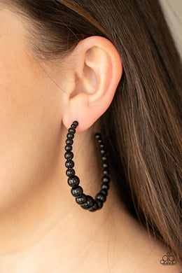 Glamour Graduate - Black Earrings - Paparazzi Accessories