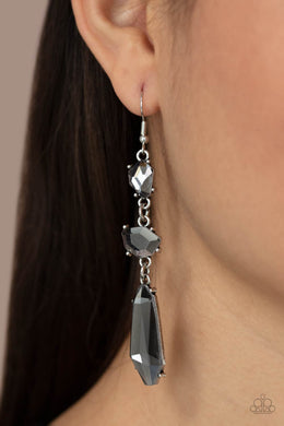 Sophisticated Smolder - Silver Earrings - Paparazzi Accessories