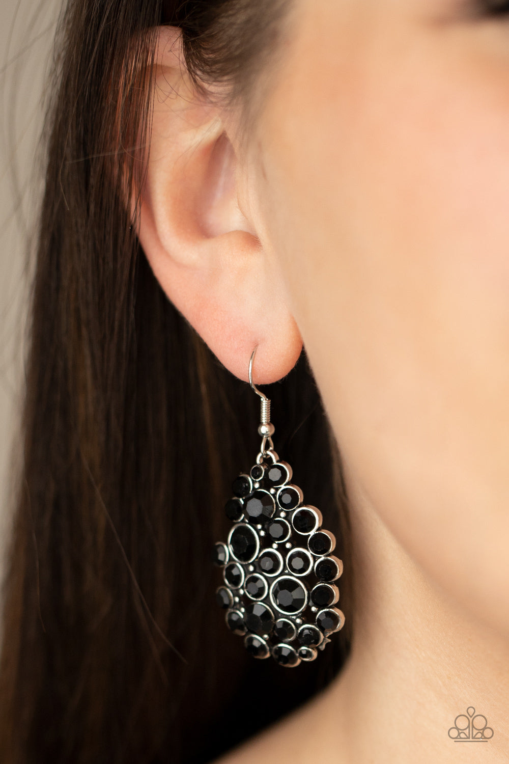 Smolder Effect - Black Earrings - Paparazzi Accessories