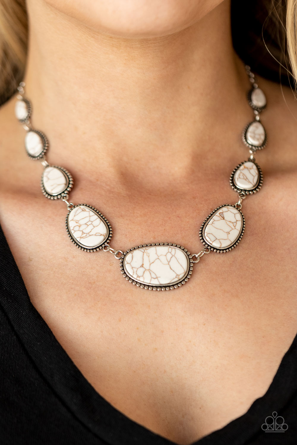 Elemental Eden - White Necklace - Paparazzi Accessories