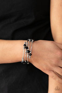 Showy Shimmer - Black Bracelet - Paparazzi Accessories