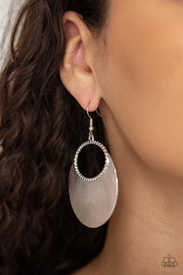 Fan Girl Glam - Silver Earrings - Paparazzi Accessories