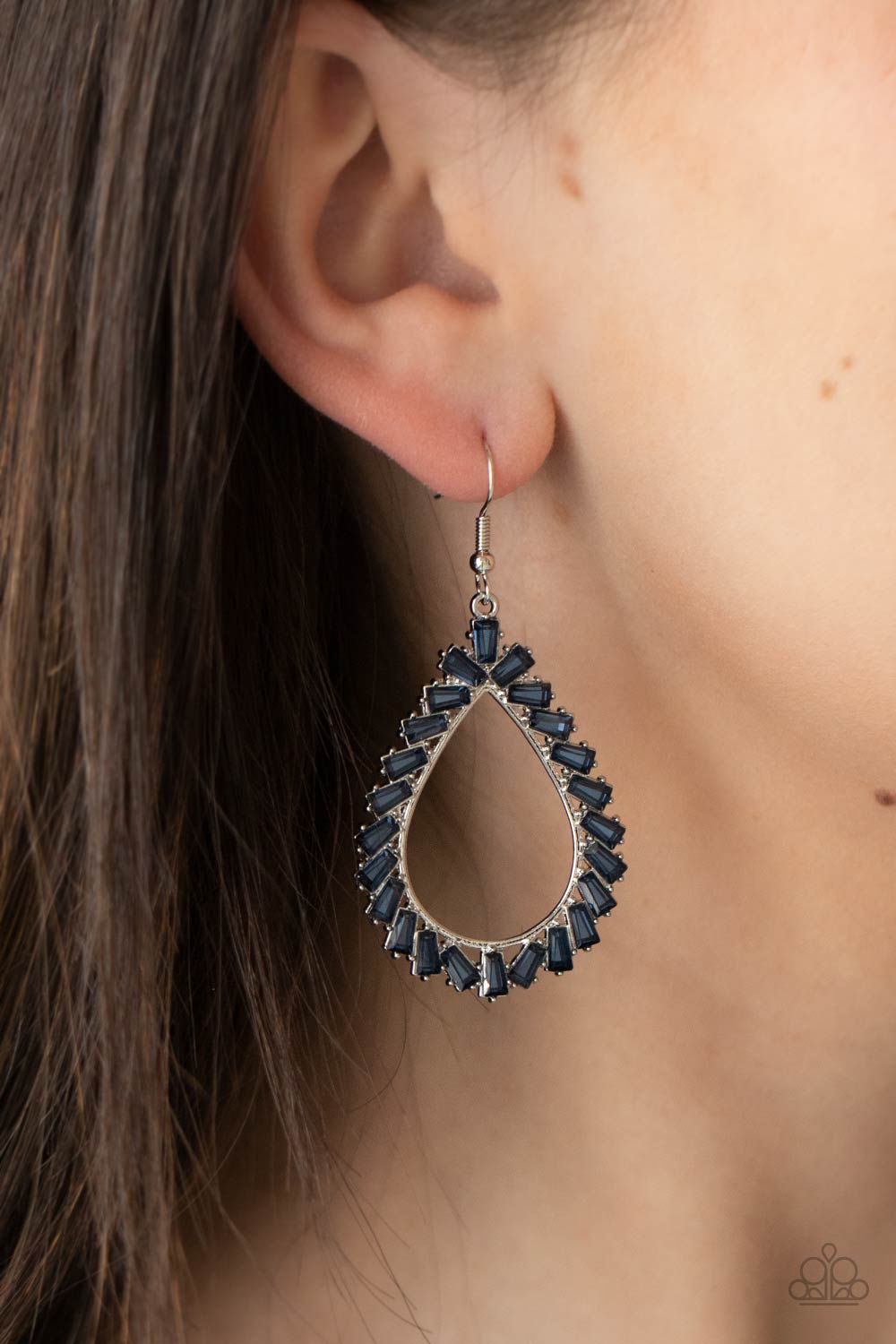 Stay Sharp - Blue Earrings - Paparazzi Accessories