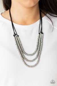 RING to Reason - Black Necklace - Paparazzi Accessories