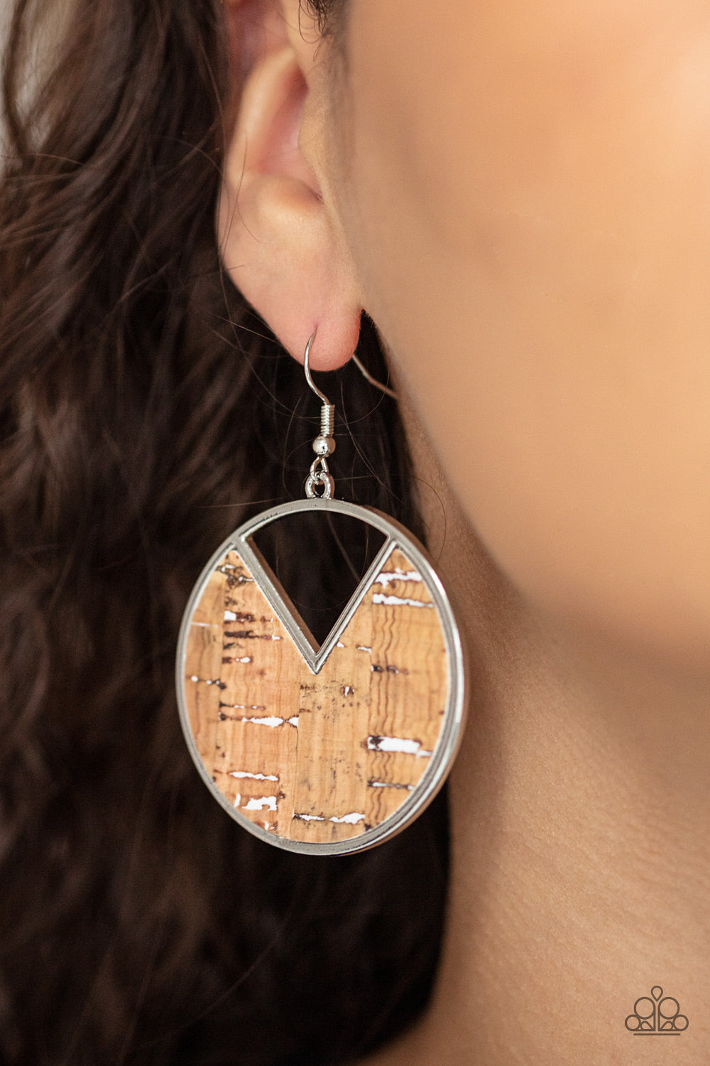 Nod to Nature - White Earrings - Paparazzi Accessories