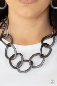 Industrial Intimidation - Black Necklace - Paparazzi Accessories