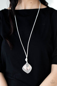 Face The ARTIFACTS - White Necklace - Paparazzi Accessories