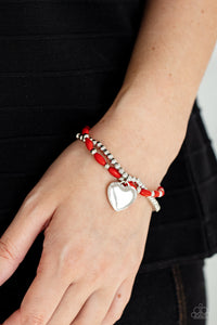 Candy Gram - Red Bracelet - Paparazzi Accessories