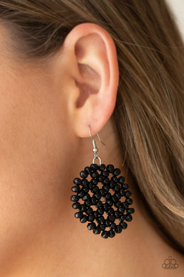 Summer Escapade - Black Earrings - Paparazzi Accessories