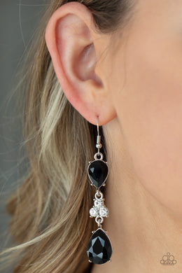 Once Upon a Twinkle - Black Earrings - Paparazzi Accessories