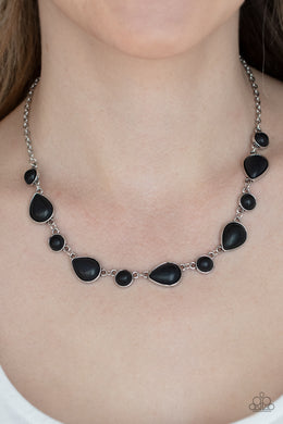 Heavenly Teardrops - Black Necklace - Paparazzi Accessories