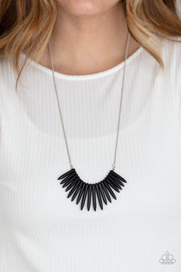 Exotic Edge - Black Necklace - Paparazzi Accessories