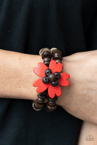 Tropical Flavor - Red Bracelet - Paparazzi Accessories