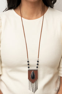 Enchantingly Tribal - Black Necklace - Paparazzi Accessories