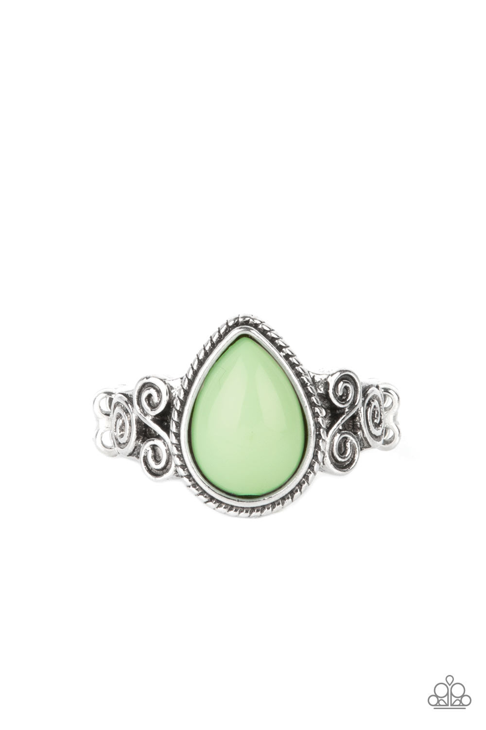 Green moonstone online ring paparazzi