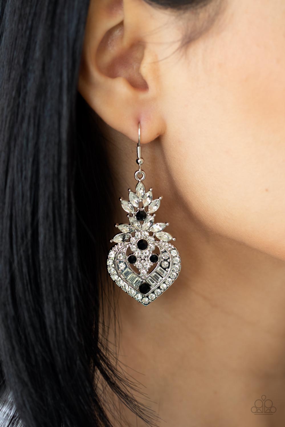 Royal Hustle - Black Earrings - Paparazzi Accessories