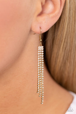 Candescently Couture - Gold Earrings - Paparazzi Accessories