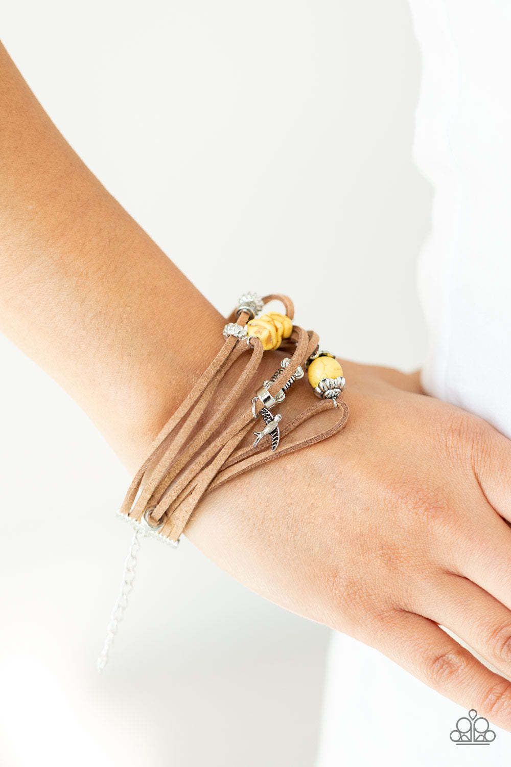 Canyon Flight - Yellow Bracelet - Paparazzi Accessories