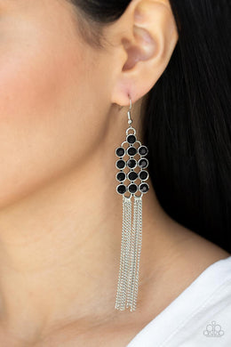 Tasteful Tassel - Black Earrings - Paparazzi Accessories