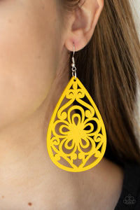 Marine Eden - Yellow Earrings - Paparazzi Accessories