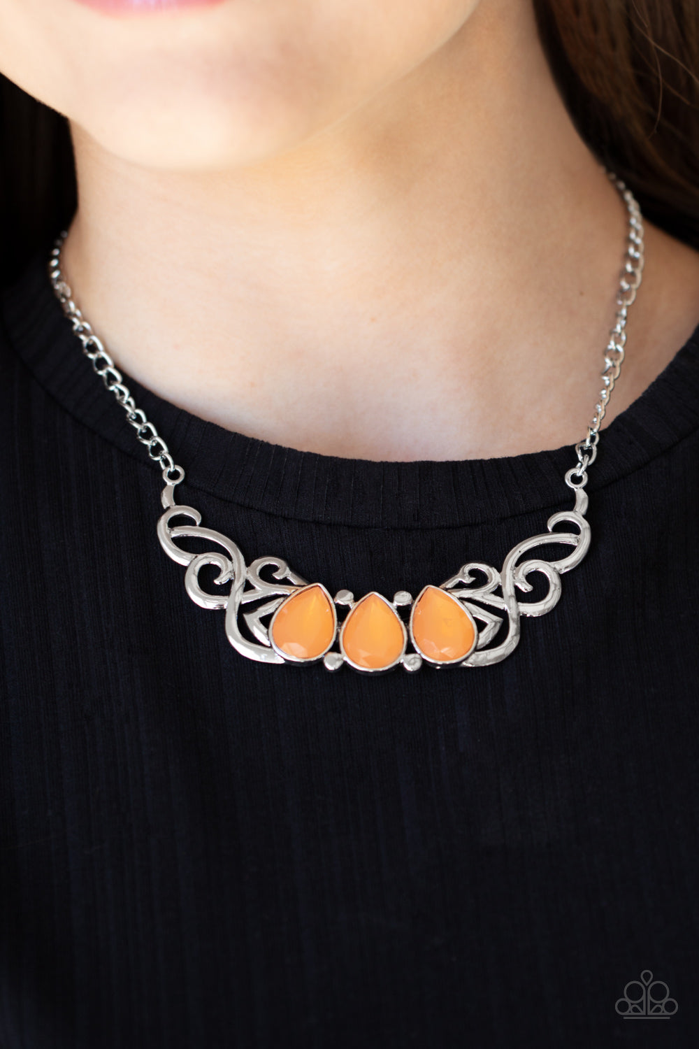 Heavenly Happenstance - Orange Necklace - Paparazzi Accessories