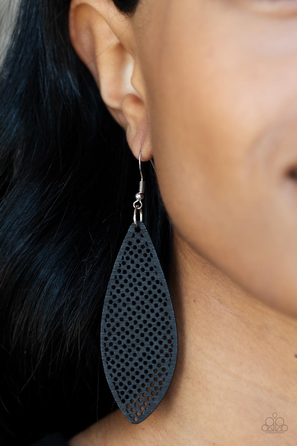 Surf Scene - Black Earrings - Paparazzi Accessories
