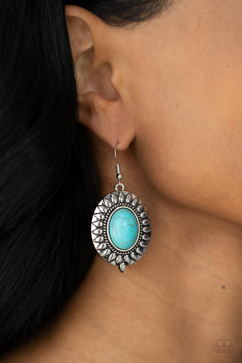 Mesa Garden - Blue Earrings - Paparazzi Accessories