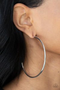 Mega Metro - Silver Earrings - Paparazzi Accessories