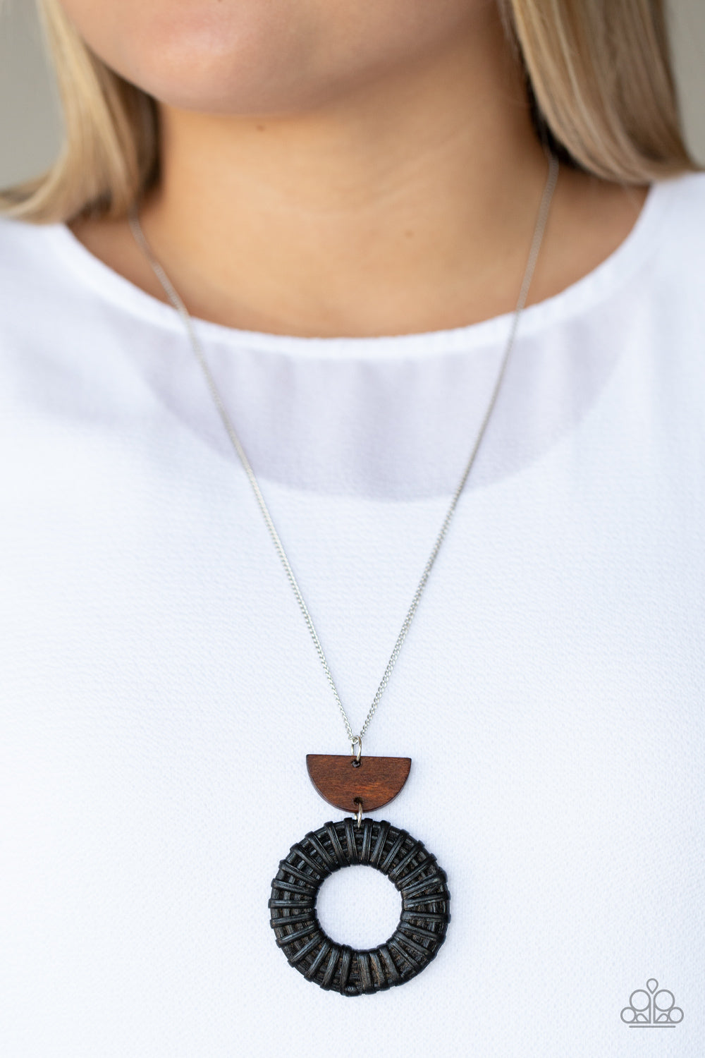 Homespun Stylist - Black Necklace - Paparazzi Accessories