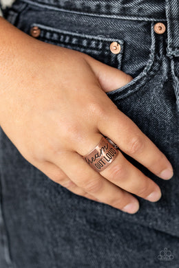 Dream Louder - Copper Ring - Paparazzi Accessories