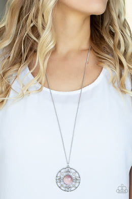 Celestial Compass - Pink Necklace - Paparazzi Accessories