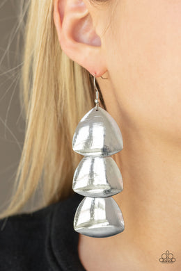 Modishly Metallic - Silver Earrings - Paparazzi Accessories