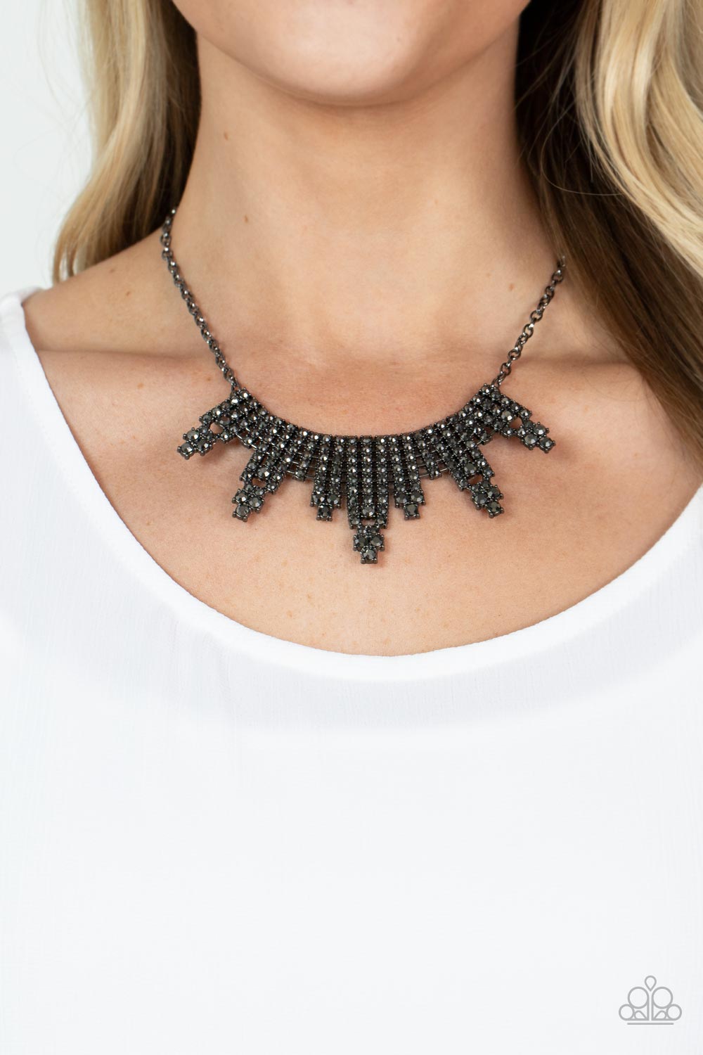 Skyscraping Sparkle - Black Necklace - Paparazzi Accessories